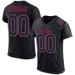 Custom Black Black Powder Blue-Hot Pink Mesh Authentic Football Jersey Custom Black Black Powder Blue-Hot Pink Mesh Authentic Football Jersey