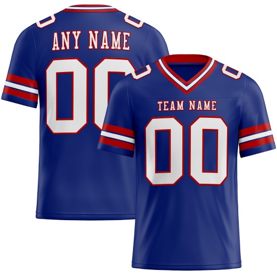 Custom Royal White-Red Mesh Authentic Football Jersey Custom Royal White-Red Mesh Authentic Football Jersey